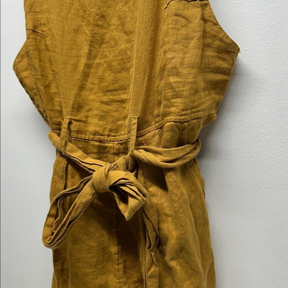 Free People Coladas All Day Linen One Piece Overalls Jumpsuit Sleeveless Small - Picture 4 of 8
